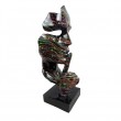 Statue visage résine femme multicolore 43 cm