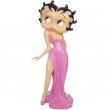 Statue betty boop en résine robe de soirée rose 95 cm