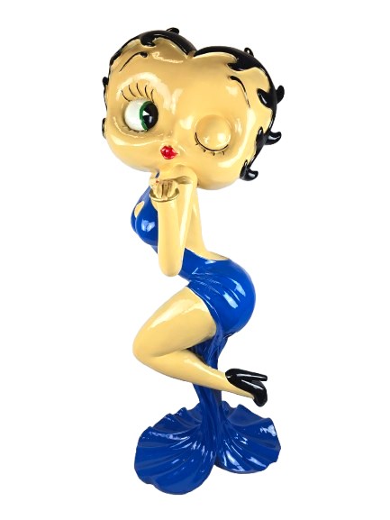 Statue betty boop en résine robe rouge Marilyn Monroe 90 cm