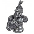 Statue gorille résine acier 30 cm
