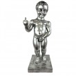 Statue Manneken-Pis en résine acier doigt d'honneur 60 cm