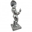 Statue Manneken-Pis en résine acier doigt d'honneur 60 cm