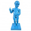 Manneken-Pis en résine bleu doigt d'honneur 60 cm
