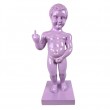 Manneken-Pis en résine lilas doigt d'honneur 60 cm