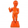 Manneken-Pis en résine orange doigt d'honneur 60 cm