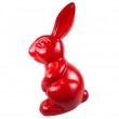 Statue lapin résine XXL rouge 85 cm