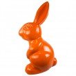 Statue lapin résine XXL orange 85 cm