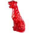 Statue panthère résine rouge 80 cm