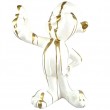 Statue enfant pouce en résine blanche et dorée 75 cm
