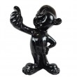 Statue enfant pouce en résine noire 75 cm