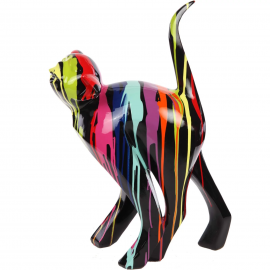 Statue chat en résine origami 57 cm