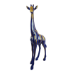 Statue girafe en résine bleu et or 102 cm – déco intérieure et extérieure