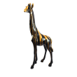 Statue girafe noir et or 102 cm – déco intérieure extérieure