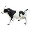Statue vache en résine noir et blanc 50 cm – déco intérieure et extérieure