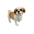 Statue chien Shih Tzu en résine 40 cm – déco intérieure extérieure