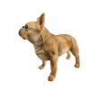 Statue bouledogue français en résine 50 cm – déco réaliste intérieur extérieur