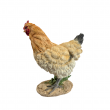 Statue poule en résine sur socle 32 cm – décoration campagne intérieur et extérieur - 1