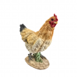 Statue poule en résine sur socle 32 cm – décoration campagne intérieur et extérieur - 2