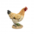 Statue poule en résine sur socle 32 cm – décoration campagne intérieur et extérieur