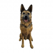 Statue berger allemand assis 70 cm – réaliste pour déco maison ou jardin - 1
