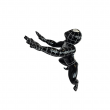 Statue Spiderman noire en résine 86 cm – à poser ou fixer au mur - 8