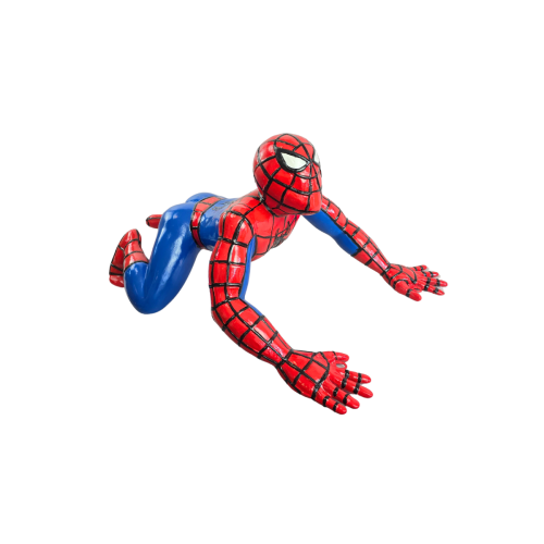 Statue Spiderman rouge en résine 86 cm – à poser ou fixer au mur