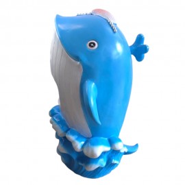 Stop-Trottoir Baleine en Résine avec Poubelle Intégrée – 105 cm