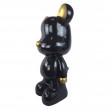 Statue Ours en Résine Noir et Or 81 cm - 2