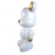 Statue Ourson en Résine Blanc et Or – 81 cm - 2