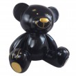 Statue Ours Assis en Résine Noir et Or – 60 cm - 2