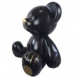 Statue Ours Assis en Résine Noir et Or – 60 cm - 3