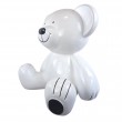 Statue Ours en Résine Assis Blanc 60 cm - 2