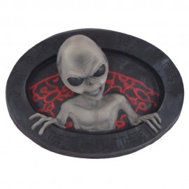 Statue alien mural en résine 93x70 cm – Déco murale originale