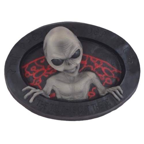 Statue alien mural en résine 93x70 cm – Déco murale originale