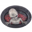 Statue alien mural en résine 93x70 cm – Déco murale originale - 5