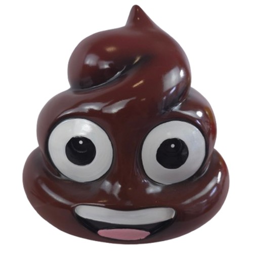 Statue Smiley Emoji Caca en Résine – Déco Fun 27 cm