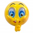 Statue Smiley Emoji Silence en Résine 29 cm – Déco Fun - 1