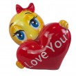 Statue Smiley Emoji Love You en Résine – Déco Fun et Colorée 29 cm - 1