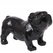 Statue Bouledogue Anglais Noir en Résine – 60 cm