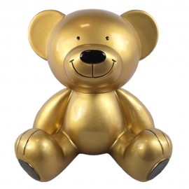 Statue Ours en Résine Doré – 35 cm