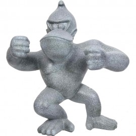 Statue Gorille Donkey Kong en Résine Effet Granit XXL120 cm