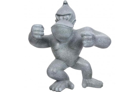 Statue Gorille Donkey Kong en Résine Effet Granit XXL120 cm