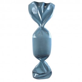 Statue Bonbon Bleu Gris XXL 100 cm - Résine Laquée