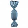 Statue Bonbon Bleu Gris XXL 100 cm - Résine Laquée - 1