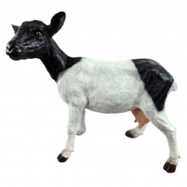 Statue Chèvre Noire et Blanche 50 cm - Résine Réaliste