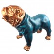 Statue Bouledogue Anglais 90 cm Jeans Cuivre - Résine Décorative - 3