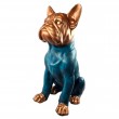 Statue Bouledogue XXL Assis 80 cm Jeans Cuivre Antique - Résine Design - 3