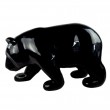 Statue en résine ours 85 cm noir brillant