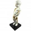 Statue en résine 60 cm – Manneken Pis blanc et doré - 2