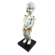 Statue en résine 45 cm – Manneken Pis blanc et or coulé - 1